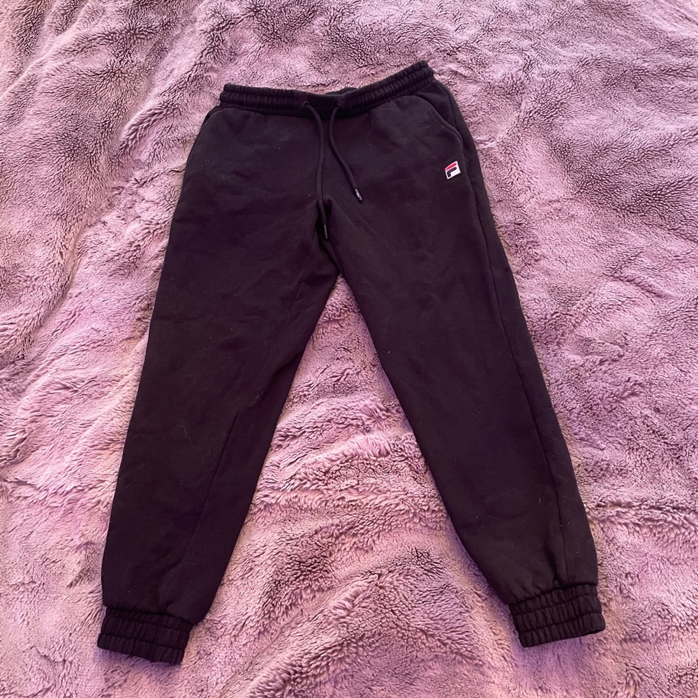 Black Fila sweatpants